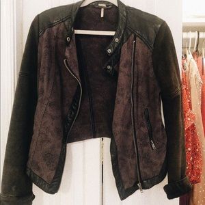 Free people leather jacket